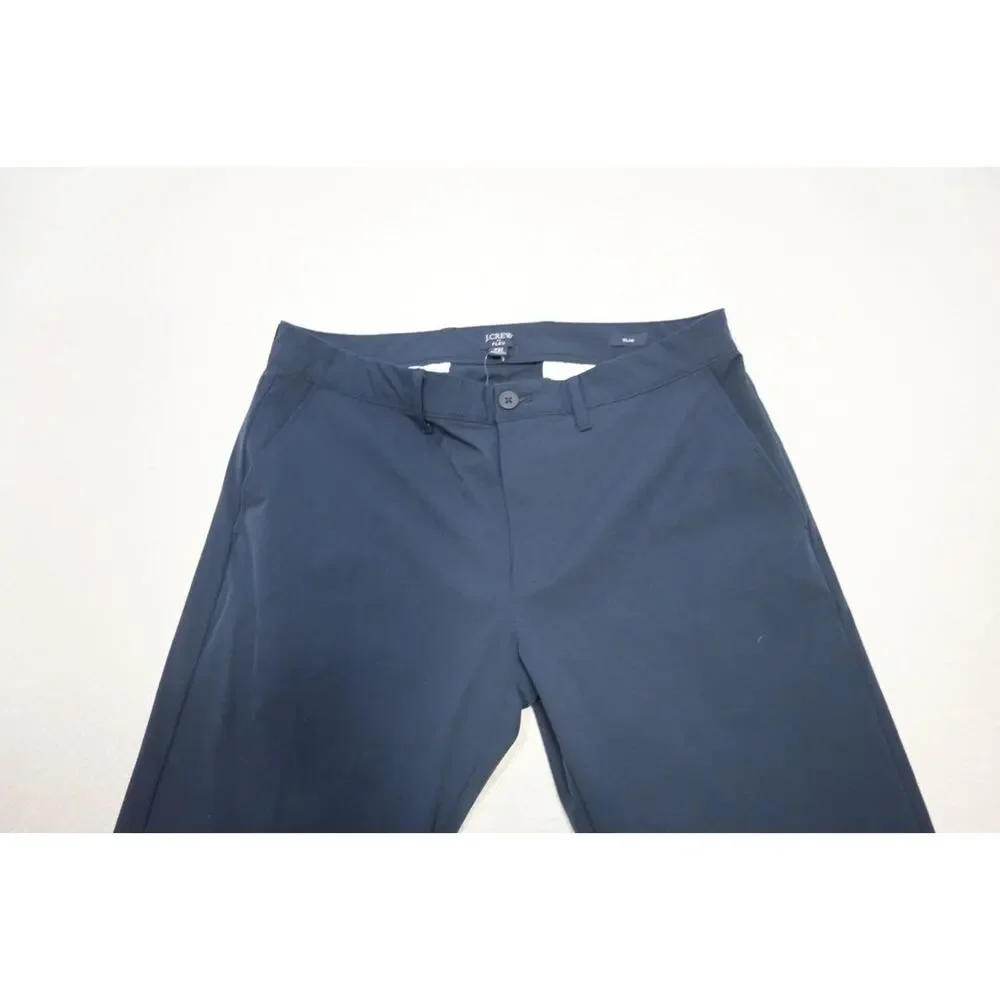 J Crew Flex Slim Tapered Golf Pants Performance Blue Wicking Mens‎ Sz 32 x 32